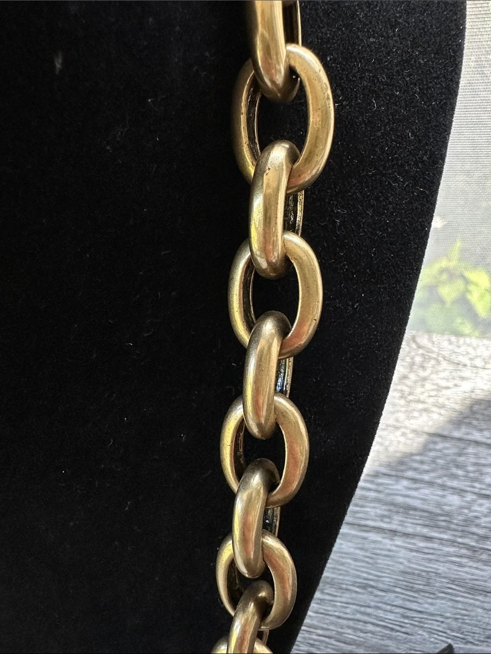 J. Crew  Very Rare pave Gold-Tone Chain statement necklace/ Crystal-Encrusted.